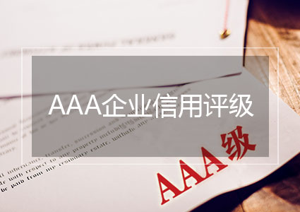 AAA企业信用评级（7证1牌1报告）